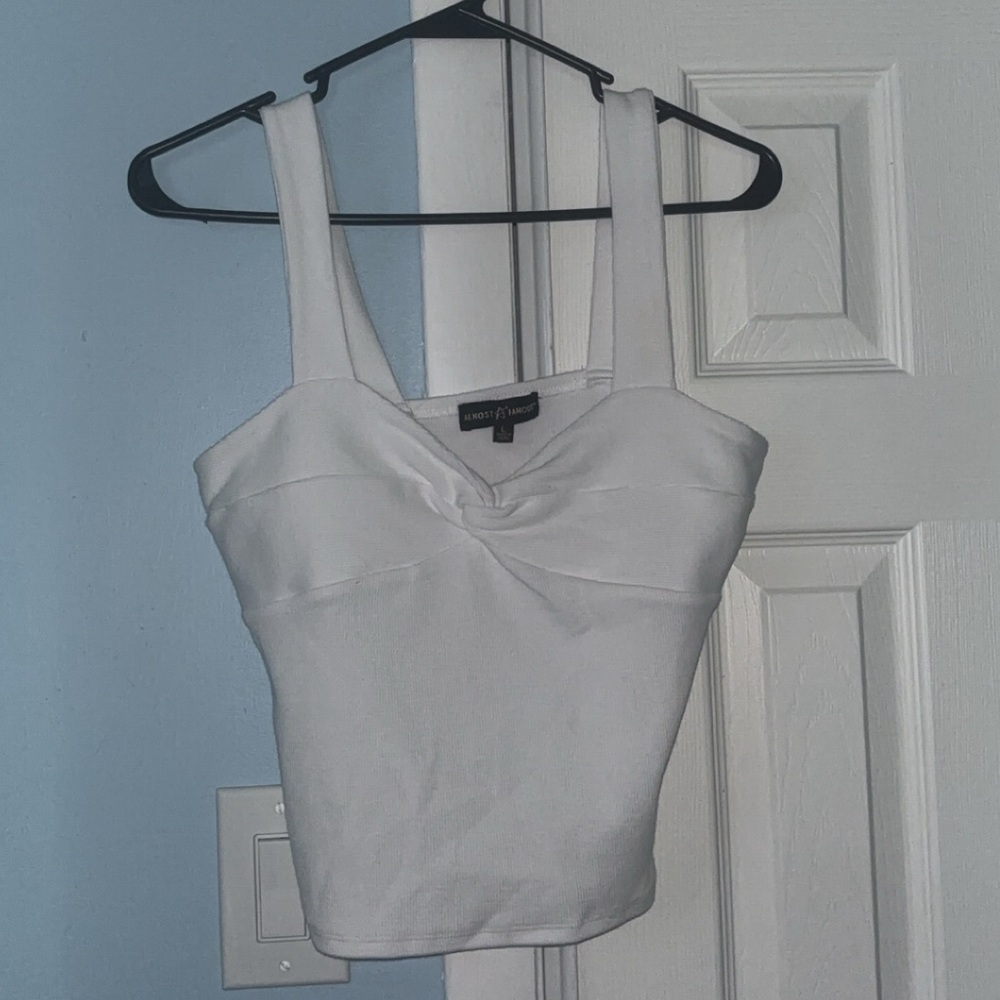 white tank top